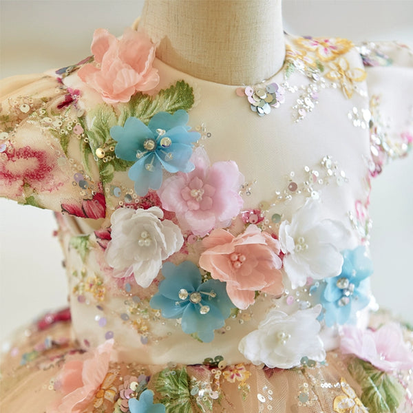 Flower Girl Wedding Dress Girl Birthday Princess Dress Girl Communion Tutu Dress