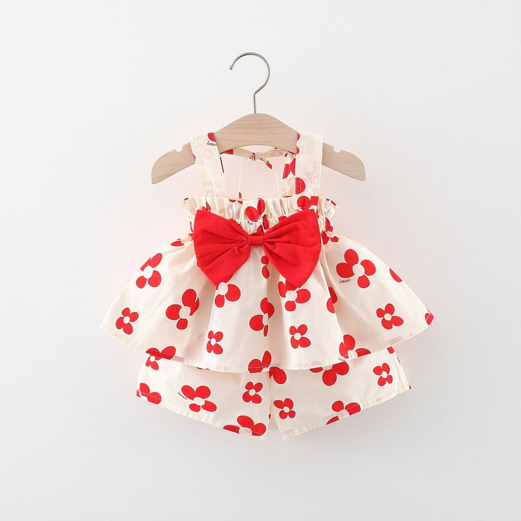 Girls Summer Camisole Shorts Two Piece Set