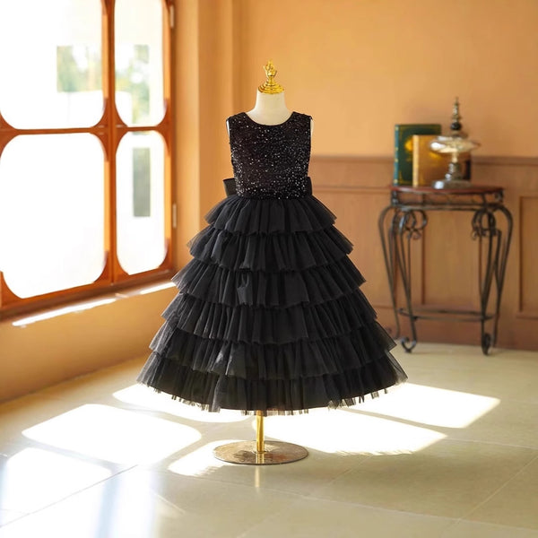 Cute Girl Black Formal Dresses Girls Pageant Dresses