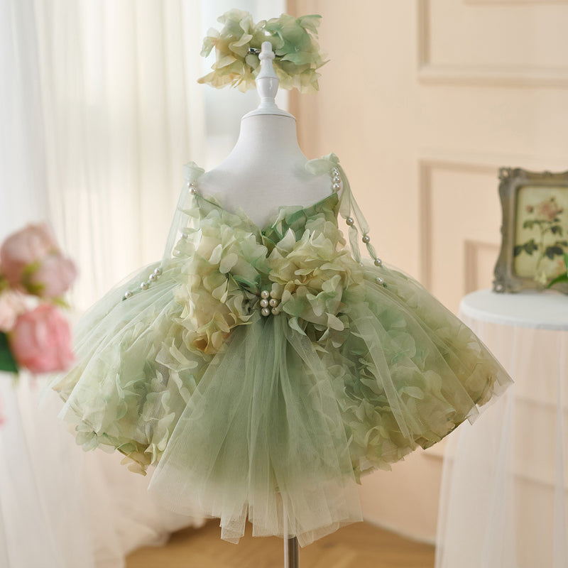 Girls Birthday Princess Dress Flower Girl Elegant Dress