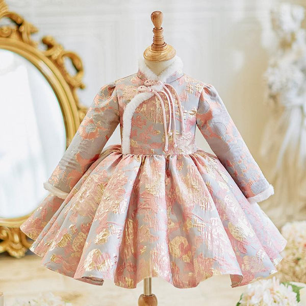 Baby Girl Birthday Dress Girl Communion Cheongsam Children Princess Dress