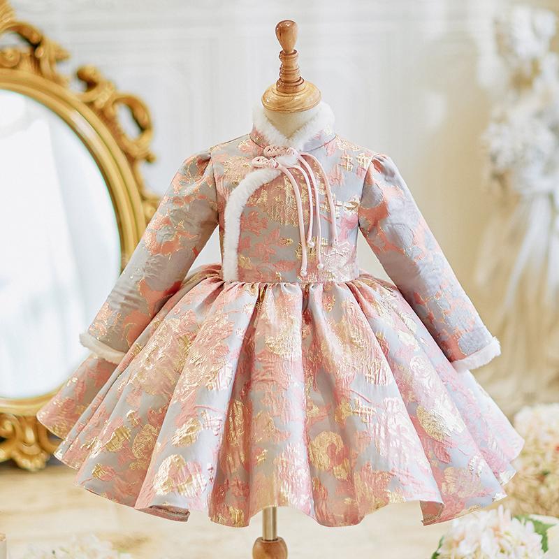 Baby Girl Birthday Dress Girl Communion Cheongsam Children Princess Dress