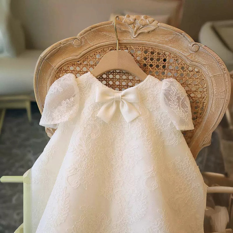 Cute Baby Girl Lace Baptism Dress Toddler Birthday Pageant Princess Dress