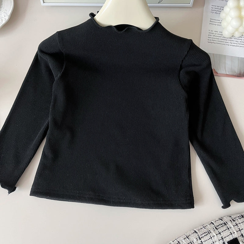 Girls' New Autumn Vest Bottoming Shirt and Short Skirt Three-piece Set