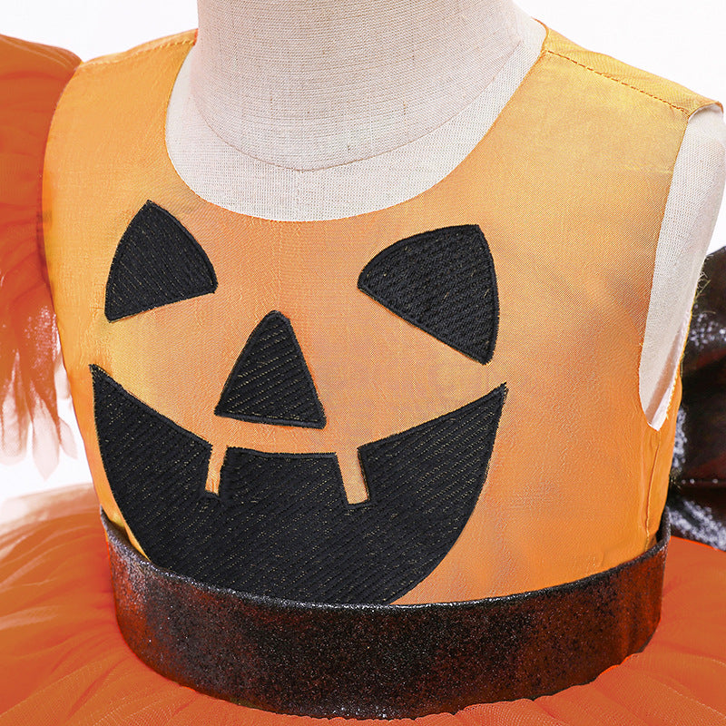 Halloween Girls Dresses Pumpkin Cake Trailing Dresses marryshe Halloween Girls Dresses Pumpkin Cake Trailing Dresses marryshe