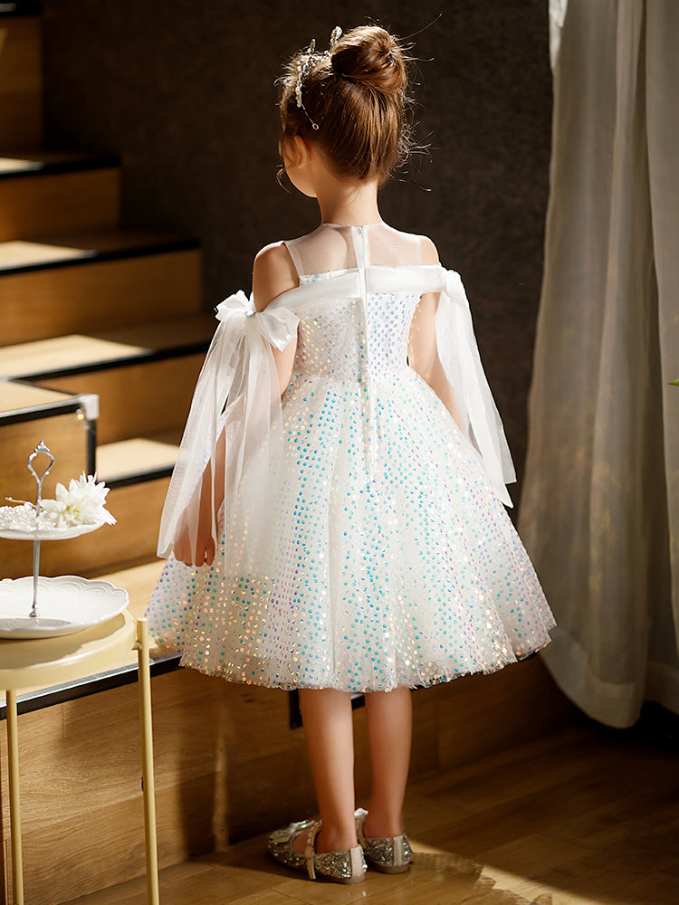 Luxury Flower Girls Princess Dress Tddler Pageant  Birthday Prom Dress