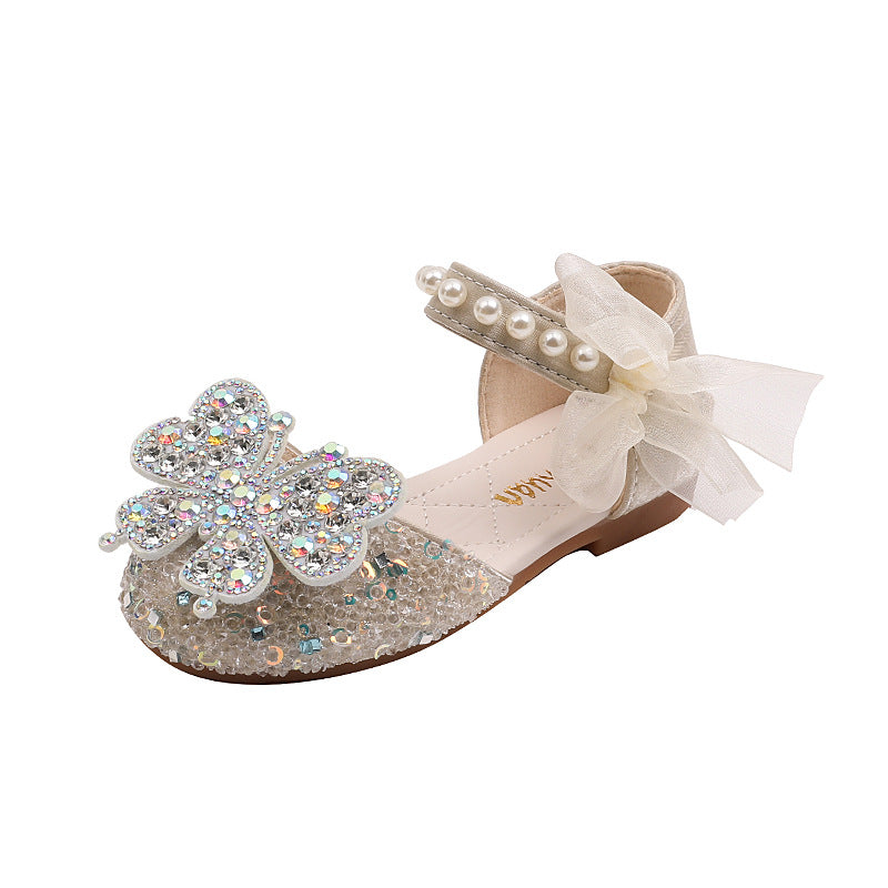 Cute New Baby Girl Princess Diamond Leather Shoes