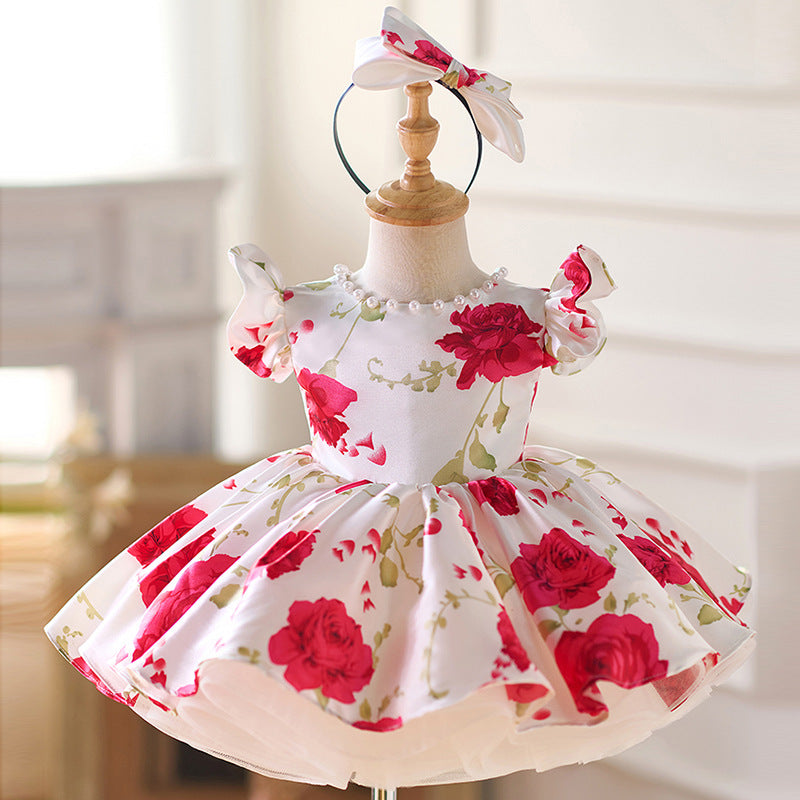 Flower Girl Dress Baby Girl Dresses Rose Princess Dress Flower Girl Dress Baby Girl Dresses Rose Princess Dress