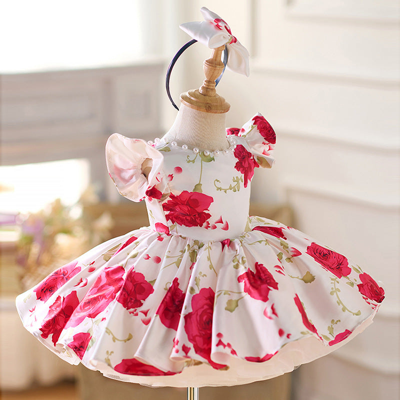 Flower Girl Dress Baby Girl Dresses Rose Princess Dress Flower Girl Dress Baby Girl Dresses Rose Princess Dress