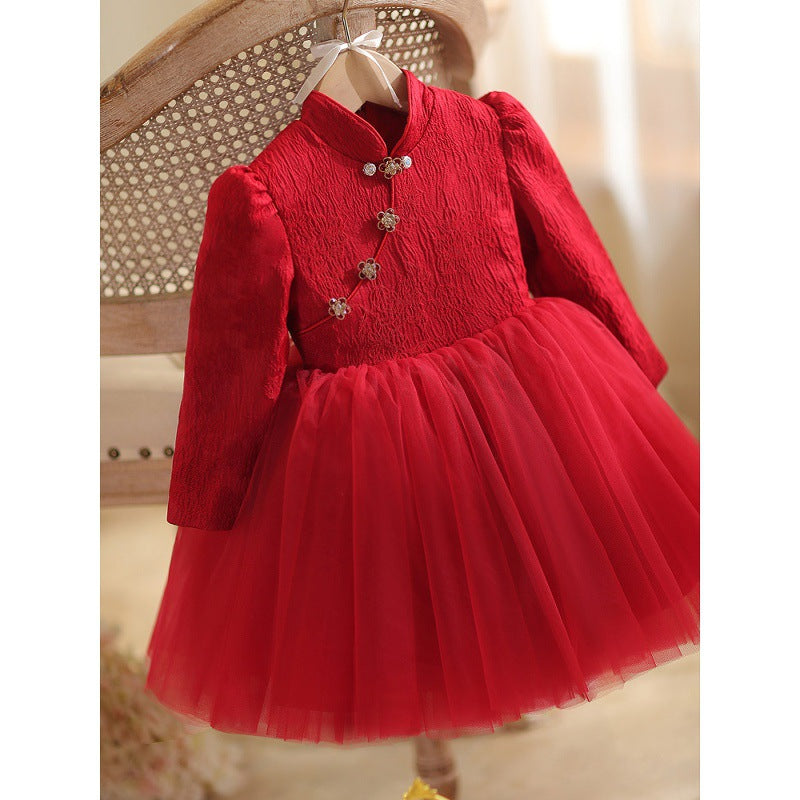 Flower Girl Wedding Dress Baby Christmas Dress Girl Birthday Princess Dress