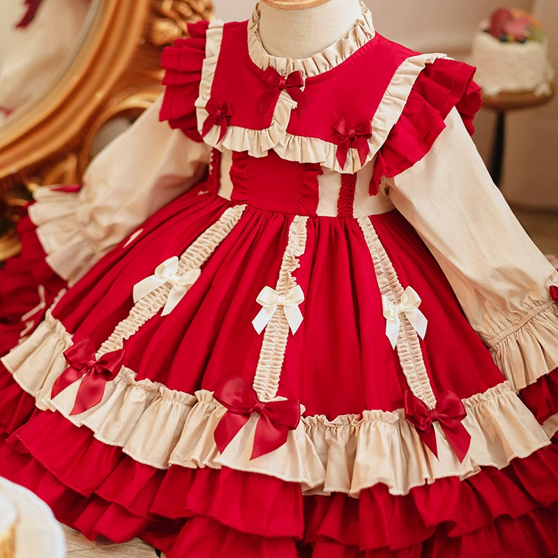 Girls Lolita Princess Dress Children French Dress Birthday Performance Dress Girls Lolita Princess Dress Children French Dress Birthday Performance Dress