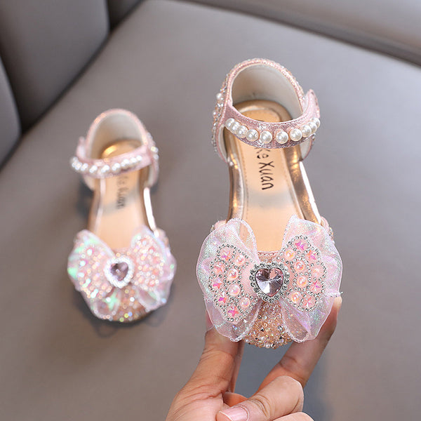 Cute Girls Summer Beauty Pageant Sequins Princess Shoes