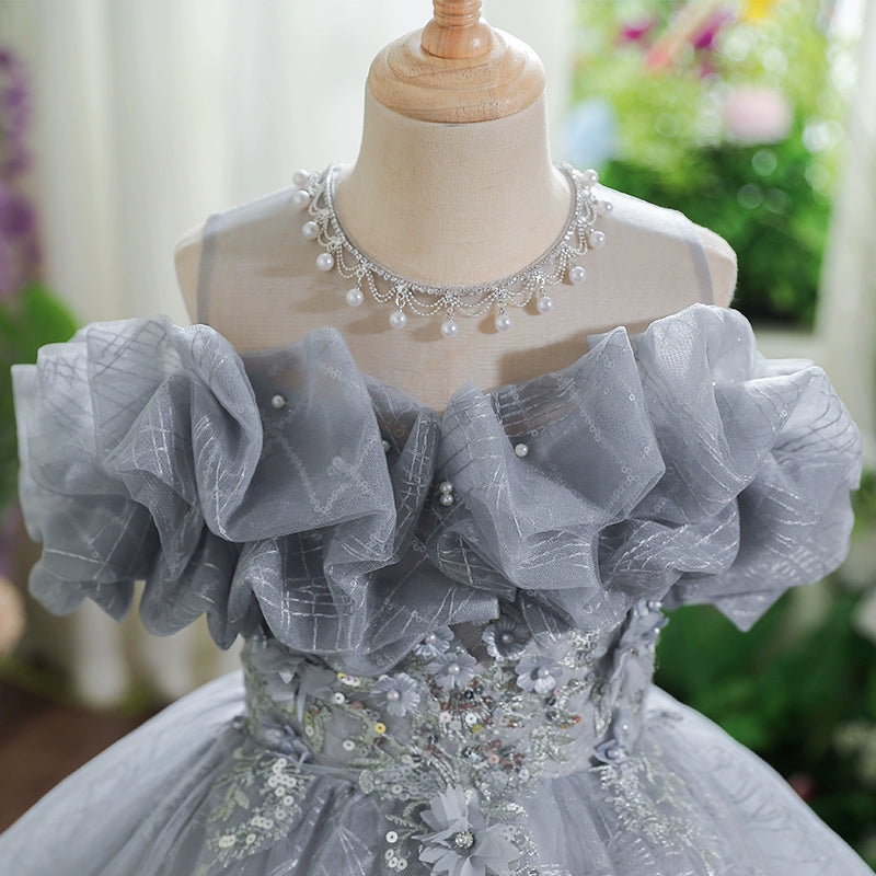 Girls Elegant Party Dress Children's Birthday Dress Girls Prom Princess Dress