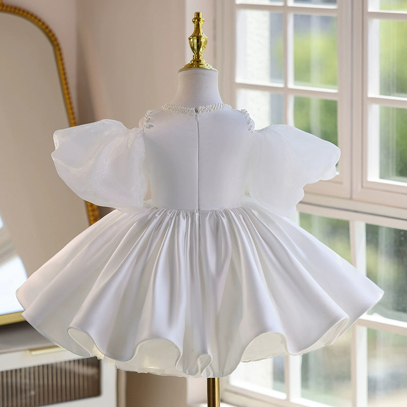 Children's White Communion Princess Dress Flower Girl Wedding Dress