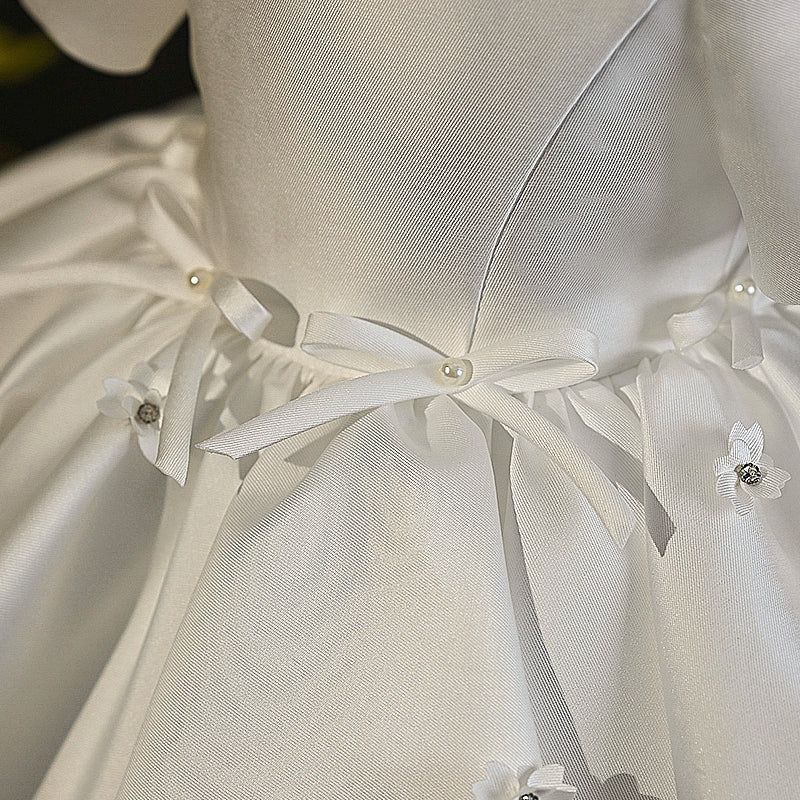 Children's Birthday Dress Girls Satin Princess Dress Girls Communion Dress