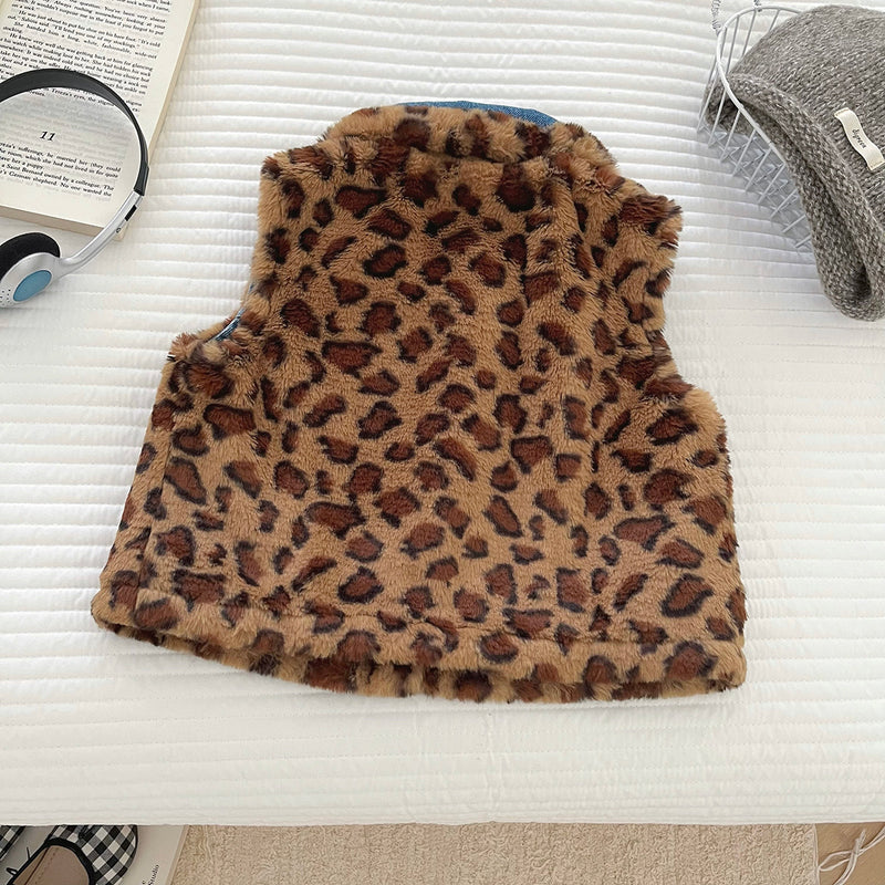 Girls' Cute Winter Denim Vest