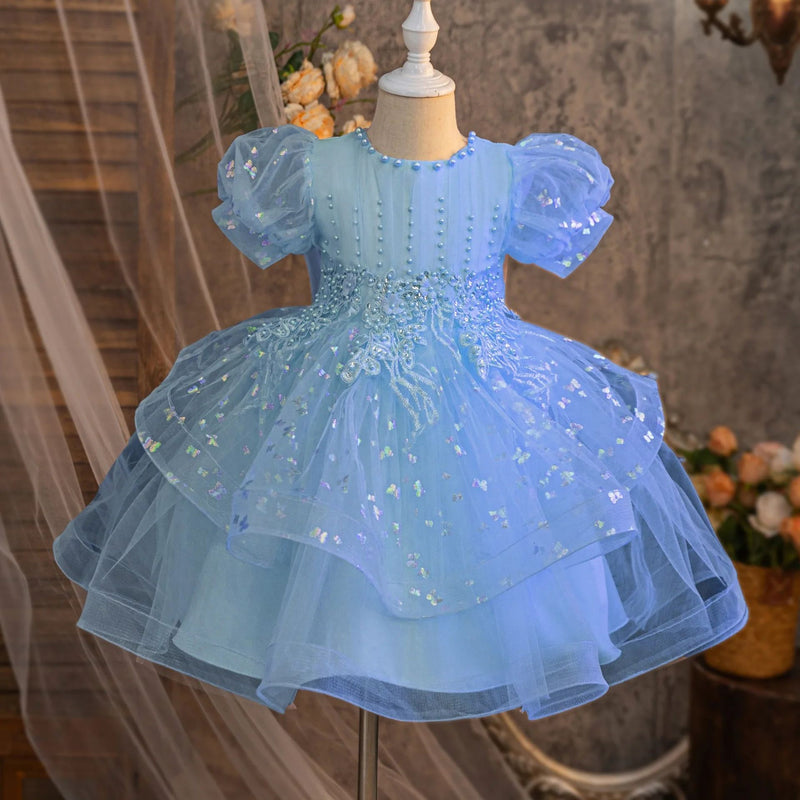 Children's Pink Sequin Dress Girls Birthday Dress Girls Prom Dress