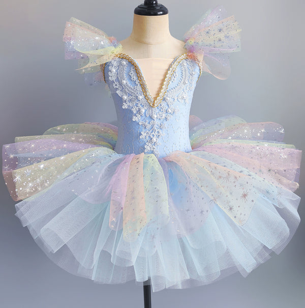 Girls Elegant Prom Princess Dress Girls Sequined Puffy Dress