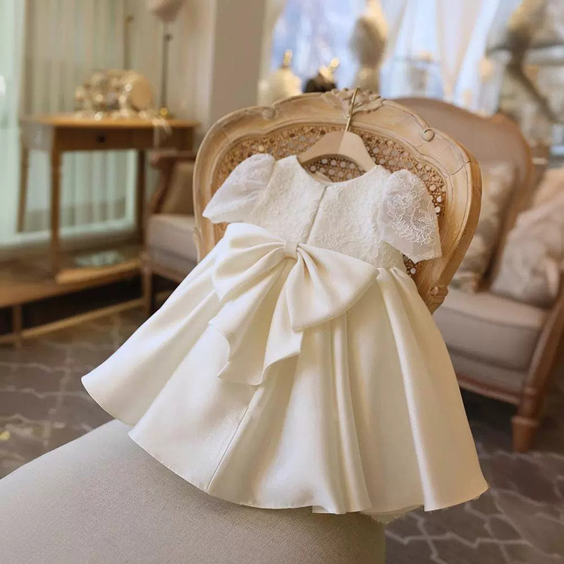 Flower Girl Dresses - Cute Baby Girl Lace Baptism Dress Toddler Birthday Pageant Princess Dress, Beige / 5-6 Years (130cm) Flower Girl Dresses - Cute Baby Girl Lace Baptism Dress Toddler Birthday Pageant Princess Dress, Beige / 5-6 Years (130cm)