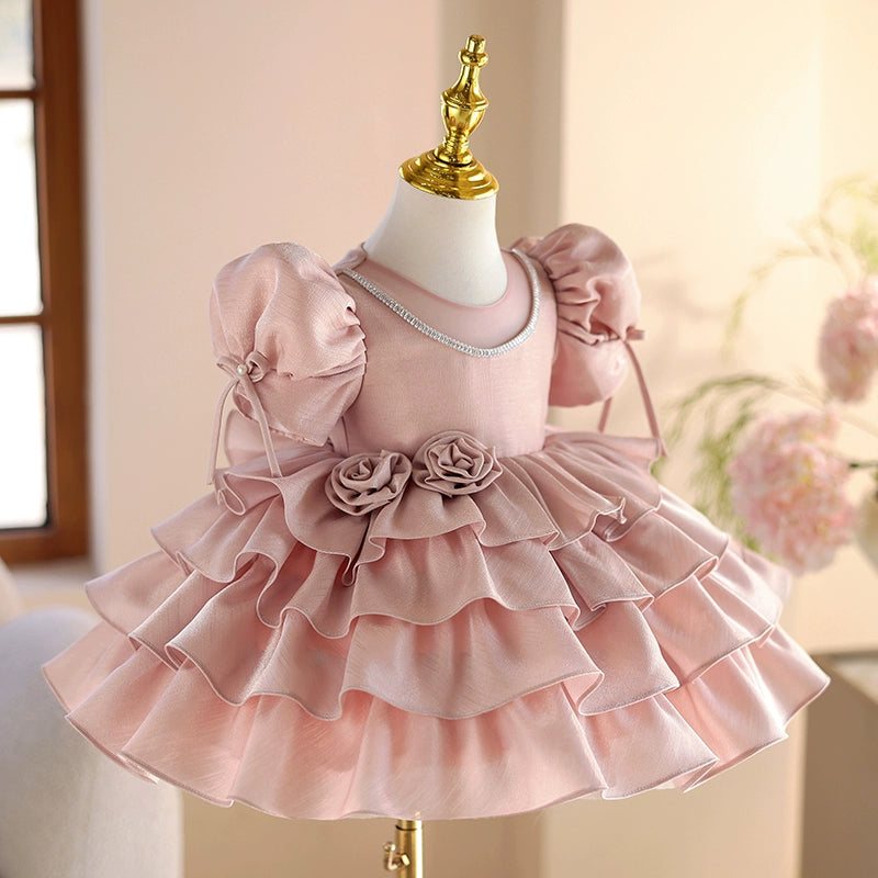 Cute Girl Birthday Princess Dress Children Pink Party Dress