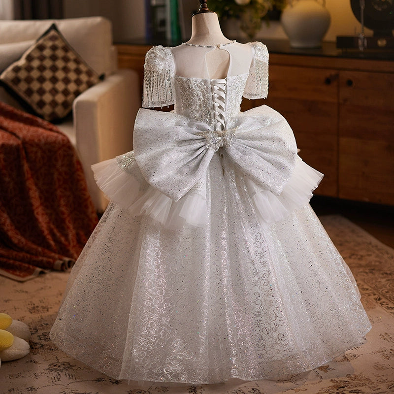 Girls Elegant Pageant Dress Girls Birthday Princess Dress
