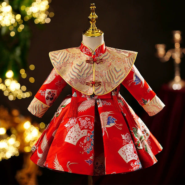 Girls Birthday Princess Dress Baby Cheongsam New Year Dress
