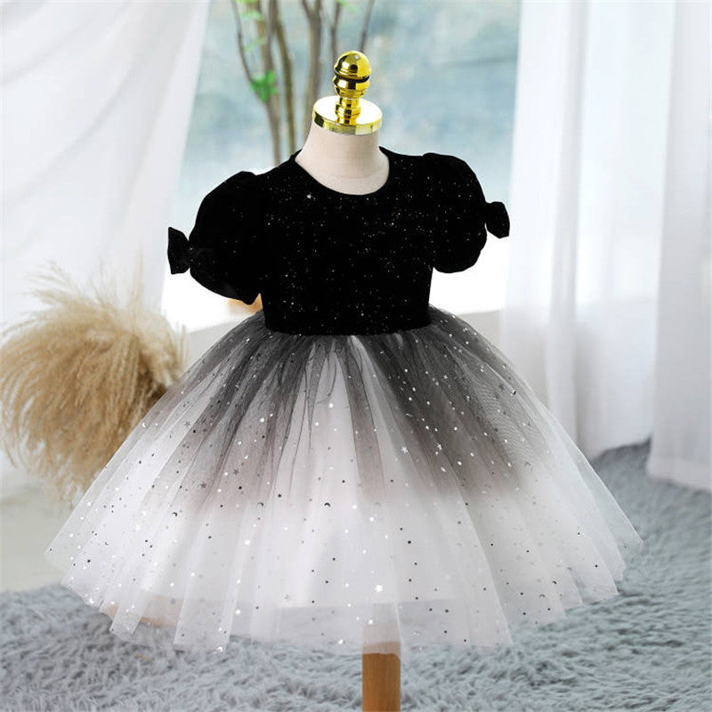 Baby Girl Birthday Party Piano Performance Princess Dress