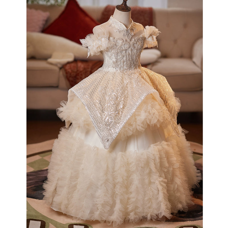 Flower Girl Wedding Dress Girl Birthday Princess Dress Children's Prom Dress