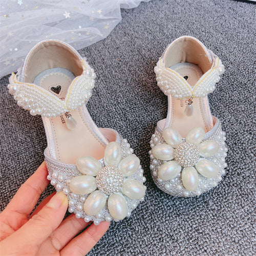 Summer Girl Dress Shoes Children's Bead Cute Princess Sandals marryshe Summer Girl Dress Shoes Children's Bead Cute Princess Sandals marryshe