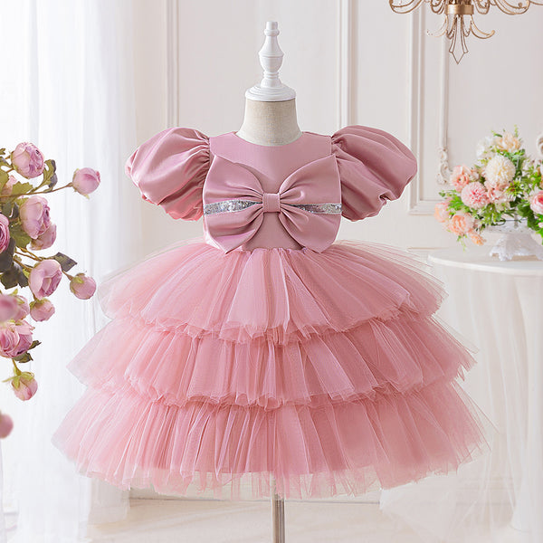 Girls Birthday Dress Girls Party Puff Sleeve Princess Dress Flower Girl Dress