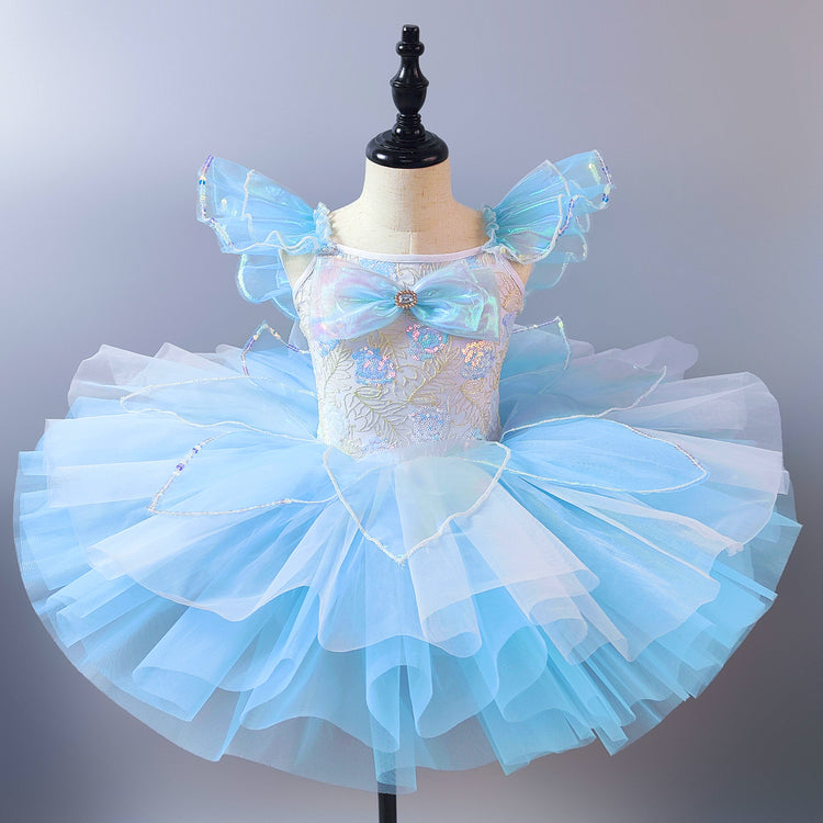 Girls Cute Party Princess Dress Girls Sequin Puffy Dress