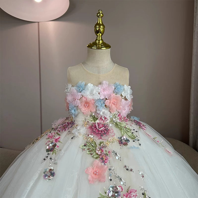 Girls Birthday Party Dress Flower Girl Wedding Princess Dress