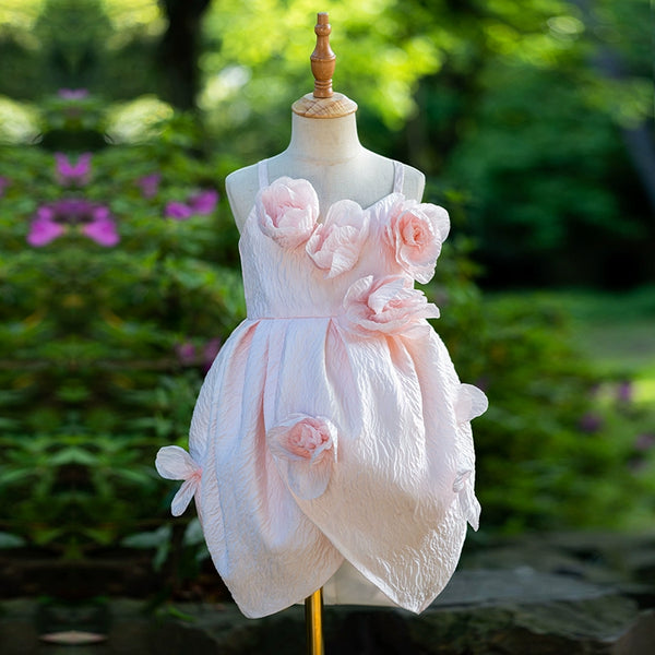 Elegant Baby Rose Girl Dress Toddler Birthday Pageant Dresses