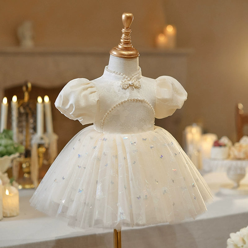 Girls' Communion Dresses Girls' Birthday Princess Dresses Flower Girl Wedding Dresses, Apricot / 2-3 Years (100cm) Girls' Communion Dresses Girls' Birthday Princess Dresses Flower Girl Wedding Dresses, Apricot / 2-3 Years (100cm)