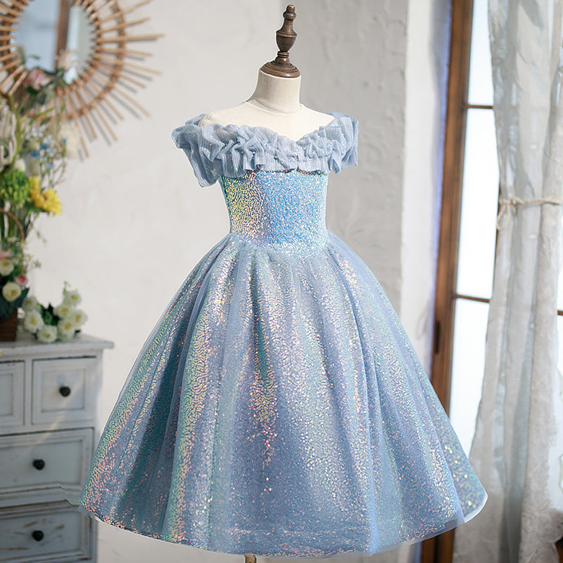 Luxurious Sequins Baby Girl  Prom Dress Birthday Party Princess Dress