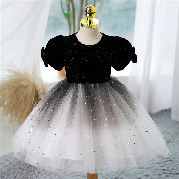 Baby Girl Birthday Party Piano Performance Princess Dress