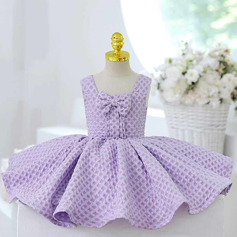 Children's Birthday Puffy Dress Girl Party Bow Princess Dress