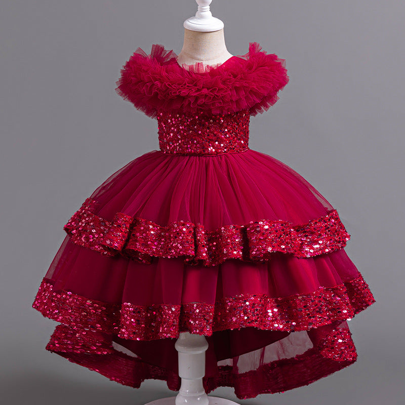 Girls Birthday Ball Princess Dress Flower Girl Wedding Puffy Dress