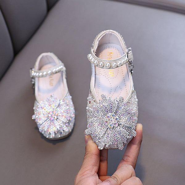 Cute Girls' Diamond Princess Shoes