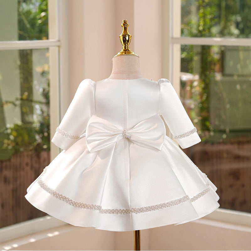 Girls Communion Dress Flower Girl White Wedding Dress Children's Birthday Princess Dress