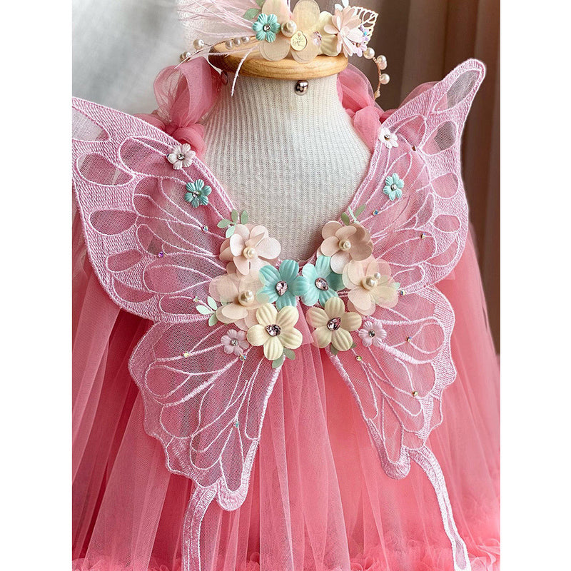 Girls Birthday Suspender Dress Girls Prom Princess Dress