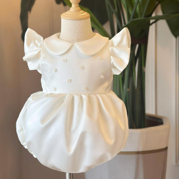 Baby Cute Communion Dress Girl White Birthday Princess Dress