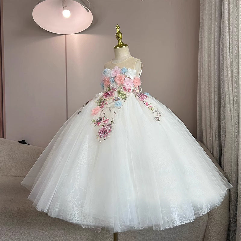Girls Birthday Party Dress Flower Girl Wedding Princess Dress