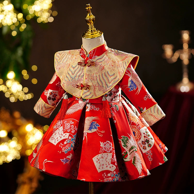 Girls Birthday Princess Dress Baby Cheongsam New Year Dress