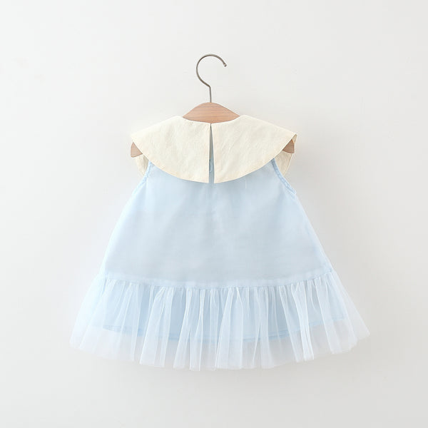 Girls Summer Dress Baby Bowknot Sleeveless Princess Dress