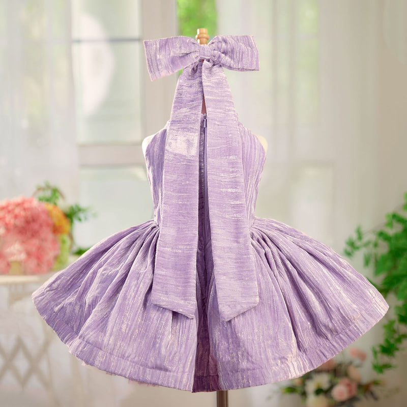 Girls Birthday Dress Purple Children Party Princess Dress