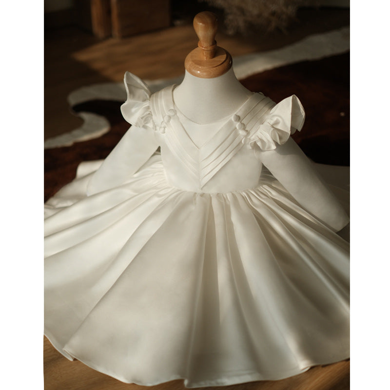 Sweet Baby Girls Princess Dress Toddler First Holy Communion Puffy Pageant Dresses