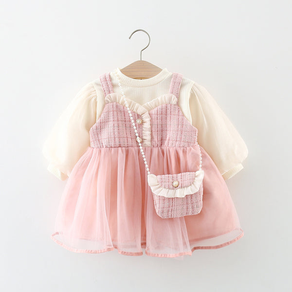 Baby Girl Stitching Style Two Piece Dress