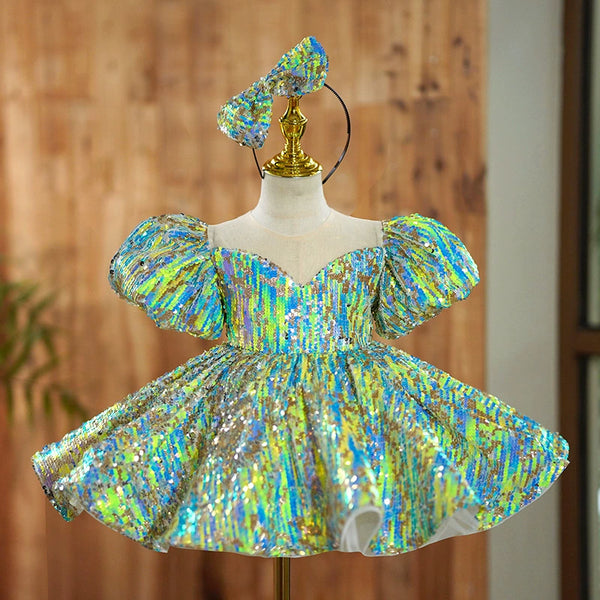 Cute Baby Girl Beauty Pageant Dress Toddler Birthday Party Princess Dress