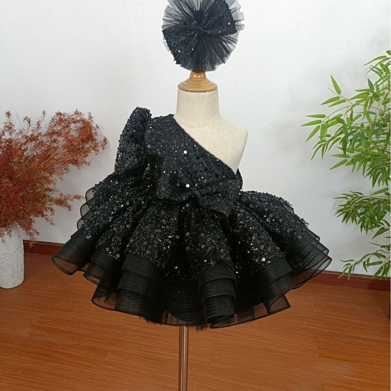 Cute  Baby Girl  Sequins Beauty Pageant Dress Toddler Birthday Party Princess Dress